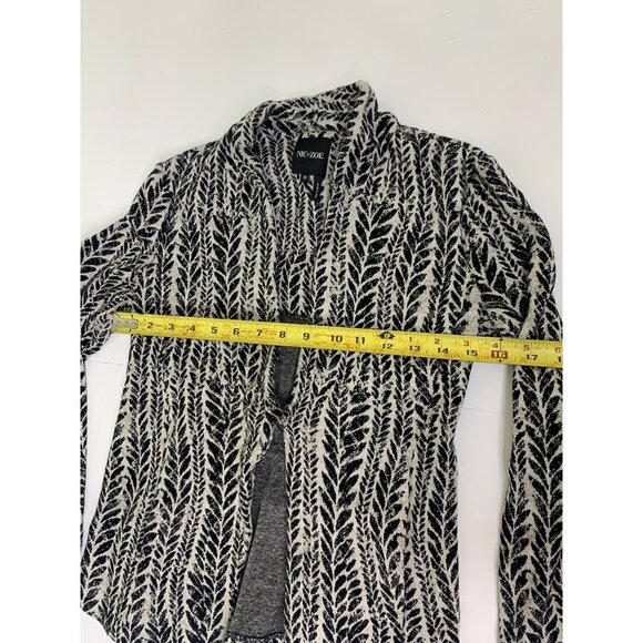 Nic+Zoe Open Front Black & Gray Cardigan Blazer Size Petite - Picture 8 of 12